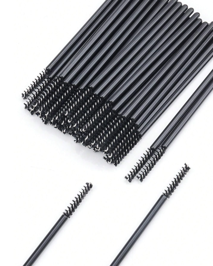 Ögonbrynsborste mini 50-pack Svart - LashiaMegastore/Shop Lashia