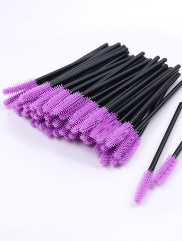 Mascaraborste silikon 50-pack Lila - LashiaMegastore/Shop Lashia