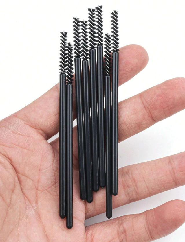 Ögonbrynsborste mini 50-pack Svart - LashiaMegastore/Shop Lashia