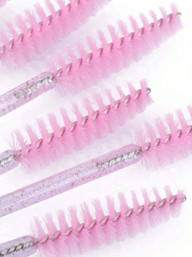 Mascaraborste 50-pack Glitter Ljusrosa - LashiaMegastore/Shop Lashia