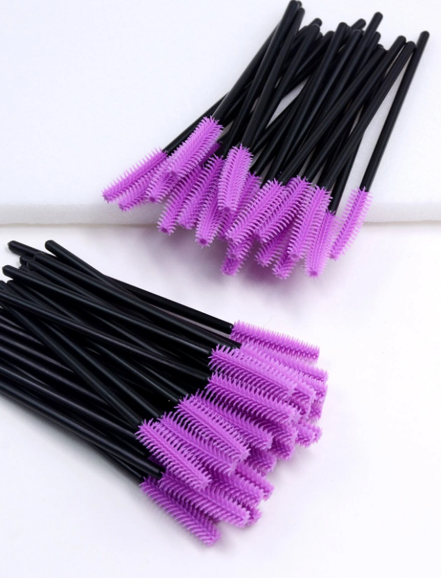 Mascaraborste silikon 50-pack Lila - LashiaMegastore/Shop Lashia